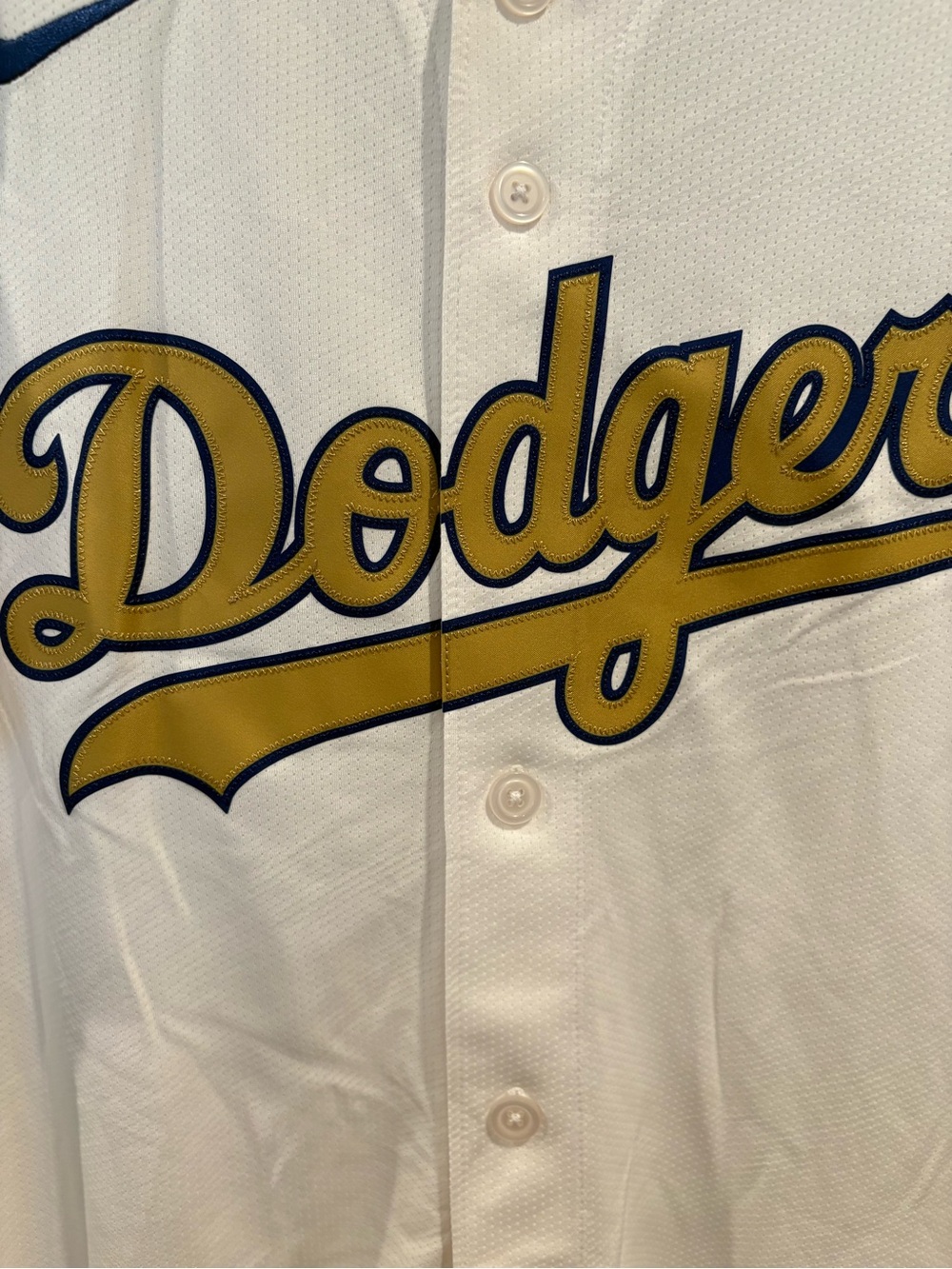 Nike Men's White Los Angeles Dodgers 2024 Gold Collection Baseball Jersey Sz L - Picture 8 of 12